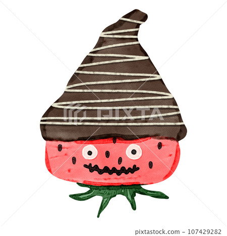 Chocolate covered strawberry drawing 107429282