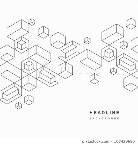 Abstract geometric technological background. Vector creative design. Abstract geometric technological background. Vector creative design. 107429690