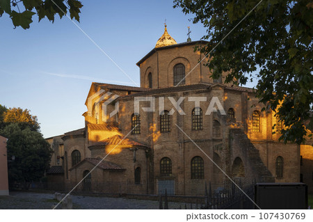 wonderful view of Basilica di San Vitale Christian Byzantine art in Europe wonderful view of Basilica di San Vitale Christian Byzantine art in Europe 107430769