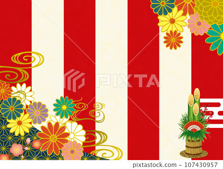 New year image illustration material New year image illustration material 107430957