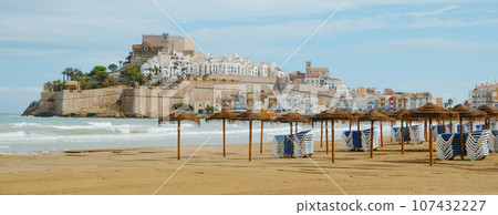 view of Peniscola, Spain, panoramic format view of Peniscola, Spain, panoramic format 107432227