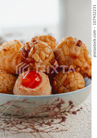 assorted panellets typical of Catalonia, Spain assorted panellets typical of Catalonia, Spain 107432231