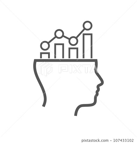Analytics thinking concept. Business Intelligence manager. Perfect Vector. EPS 10 Analytics thinking concept. Business Intelligence manager. Perfect Vector. EPS 10 107433102