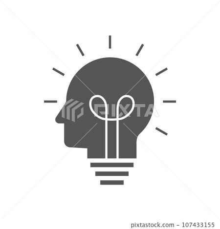 Human head creating a new idea. Creative Idea. vector. EPS 10. Human head creating a new idea. Creative Idea. vector. EPS 10. 107433155