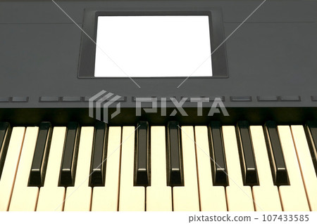 Music keys and control panel synthesizer with scoreboard,touchscreen 107433585