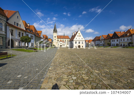 Medieval historical square Bardejov, UNESCO site, Slovakia Medieval historical square Bardejov, UNESCO site, Slovakia 107434007