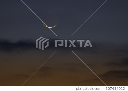 eclipse of the moon with clouds 107434012