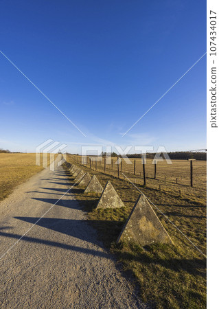the memorial of the iron curtain in Cizov, Southern Moravia, Czech Republic 107434017