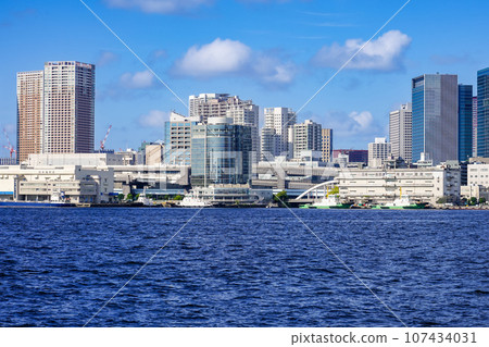 Urban scenery along the Yurikamome line from Harumi Pier 107434031
