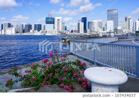 Urban scenery along the Yurikamome line from Harumi Pier 107434037