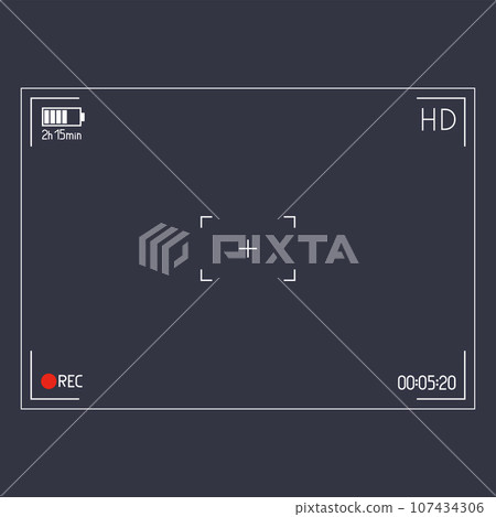 Camera viewfinder. Night mode Editable Stroke 107434306