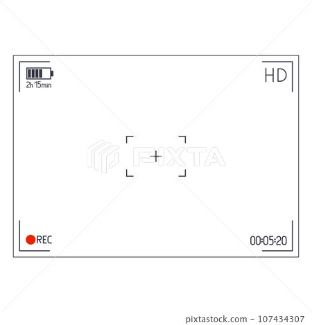 Camera viewfinder. Day mode Editable Stroke. Camera viewfinder. Day mode Editable Stroke. 107434307
