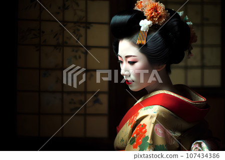 Maiko. Geisha. Oiran AI generation 107434386