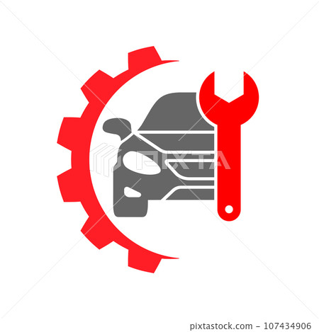 Car repair, abstract vector logo, design concept. Car service. Vector illustration. EPS Car repair, abstract vector logo, design concept. Car service. Vector illustration. EPS 107434906