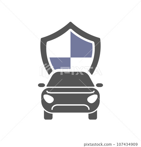 Car insurance sign icon. Protection symbol. Flat icon Car insurance sign icon. Protection symbol. Flat icon 107434909