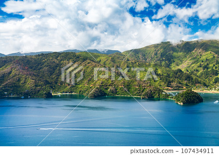 Queen Charlotte Sound Marlborough Region South Island New Zealand Queen Charlotte Sound Marlborough Region South Island New Zealand 107434911