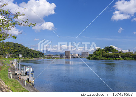 Scenery of Seta River, Shiga Prefecture -- Ishiyamadera, Otsu City, Shiga Prefecture 107436598