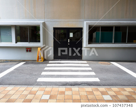 Entrance to an empty facility Entrance to an empty facility 107437348