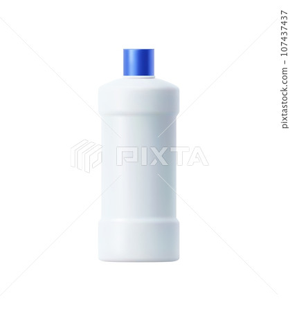 Plastic detergent bottle for efficient cleaning, with a sturdy, ergonomic design and a convenient cap. Isolated 3d vector clean product package for tackling tough stains and keeping laundry fresh Plastic detergent bottle for efficient cleaning, with a sturdy, ergonomic design and a convenient cap. Isolated 3d vector clean product package for tackling tough stains and keeping laundry fresh 107437437