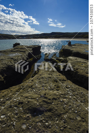 Coastal landscape with cliffs in Peninsula Valdes, World Heritage Site, Patagonia Argentina Coastal landscape with cliffs in Peninsula Valdes, World Heritage Site, Patagonia Argentina 107438053