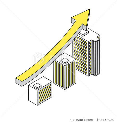 成長中的公司的等距_簡單_插圖 107438980