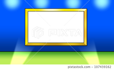 blue presentation stage 107439162