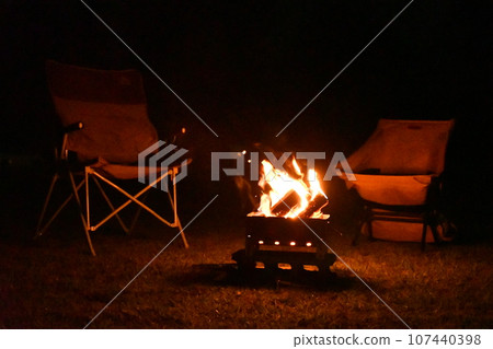 bonfire and chairs bonfire and chairs 107440398