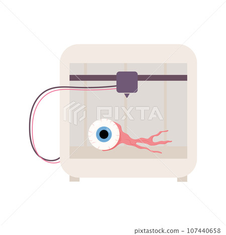 A synthetic organ. eye. 3D printer, bioprinting, prosthetics. Medical printing. A synthetic organ. eye. 3D printer, bioprinting, prosthetics. Medical printing. 107440658