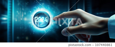 The finger that presses the switch to start 2024 107440861