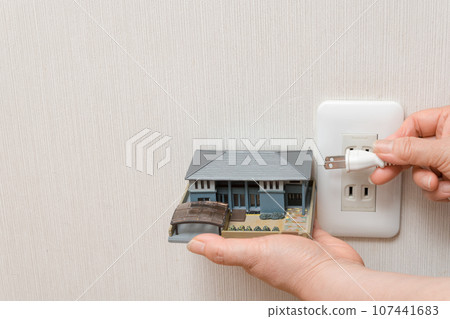 [Housewife imagining housing and electricity] 107441683