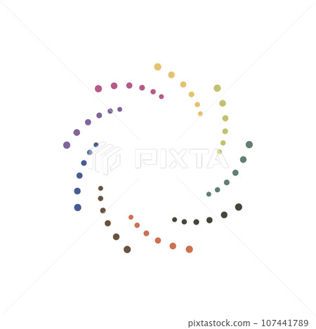 Abstract dotted shape.Vector design element 107441789