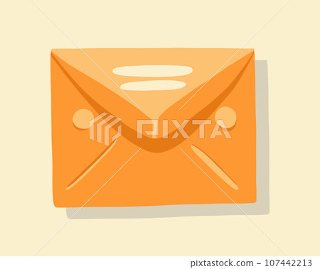 Vector isolated illustration of a closed envelope. Email. Unread letter. 107442213