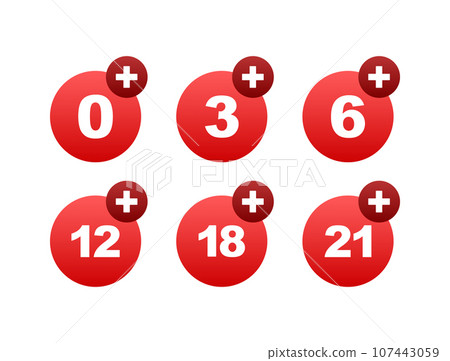Censored 0, 3, 6, 12, 18, 21 plus sign limit concept. Age restrictions censorship Vector stock illustration Censored 0, 3, 6, 12, 18, 21 plus sign limit concept. Age restrictions censorship Vector stock illustration 107443059