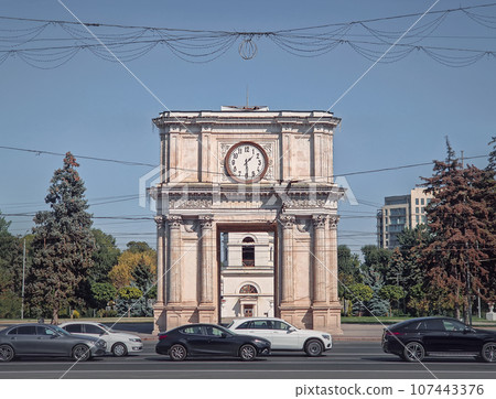 Triumphal Arch in Chisinau the capital Moldova Triumphal Arch in Chisinau the capital Moldova 107443376