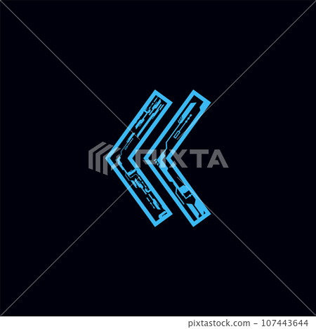 Directory pointer in futuristic technology style, vector illustration isolated. 107443644