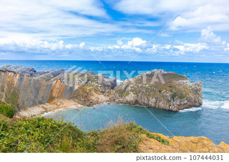 Landscape of costa quebrada in Cantabria 107444031