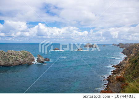 Landscape of costa quebrada in Cantabria 107444035