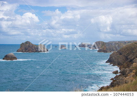 Landscape of costa quebrada in Cantabria 107444053