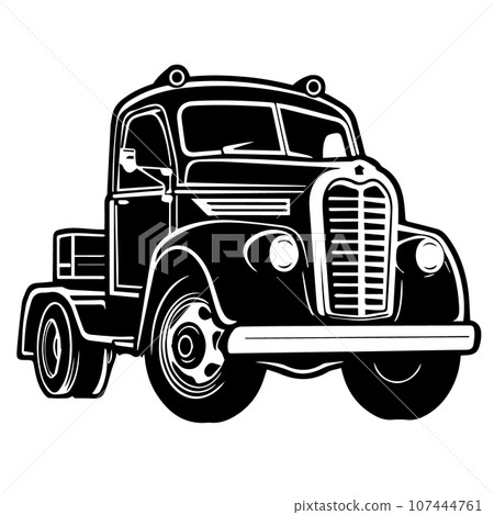 Truck on a white background 107444761