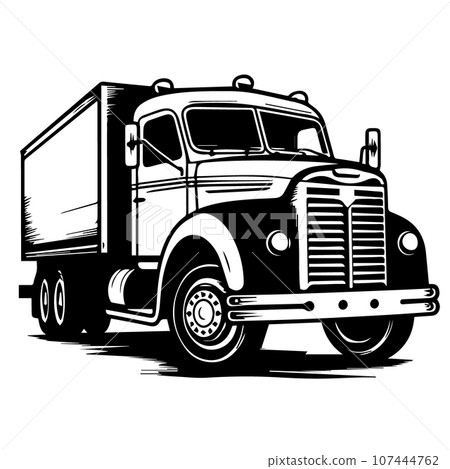 Truck on a white background 107444762