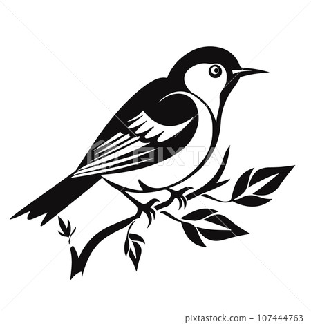 Bird on a branch. 107444763