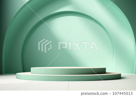 Abstract minimalist arch podium Abstract minimalist arch podium 107445013