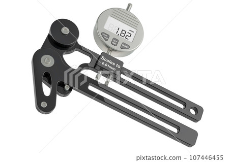 Digital Tension Meter, 3D rendering Digital Tension Meter, 3D rendering 107446455
