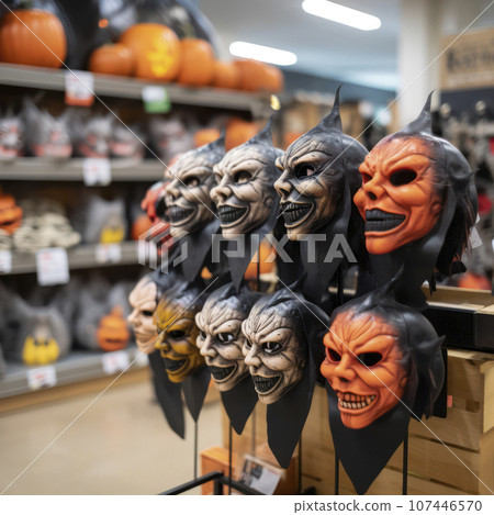 halloween mask display for sale 107446570