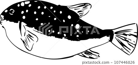 Fish print illustration of Kusafugu 107446826
