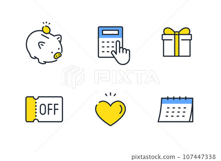 Business simple vector icon illustration set material Business simple vector icon illustration set material 107447338