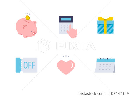 Business simple vector icon illustration set material Business simple vector icon illustration set material 107447339