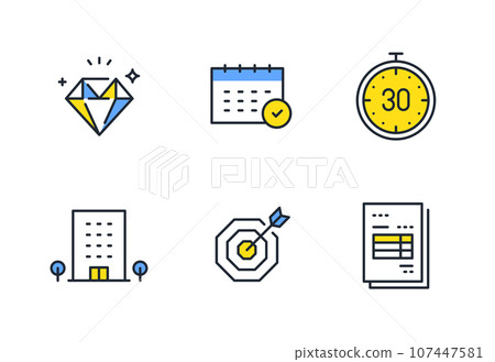 Business simple vector icon illustration set material 107447581