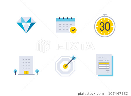 Business simple vector icon illustration set material 107447582
