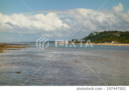 Arraial DAjuda beach, in the town of Porto Seguro, Bahia State, Brazil 107447882